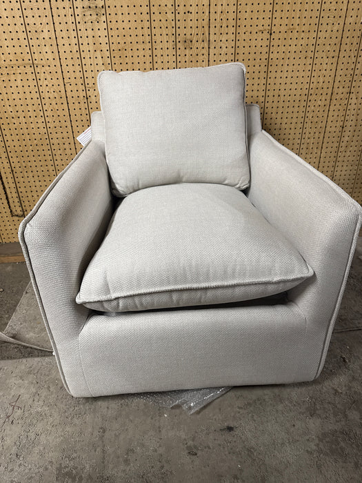 My Texas House Briar Swivel Accent Chair, Cream Linen - new