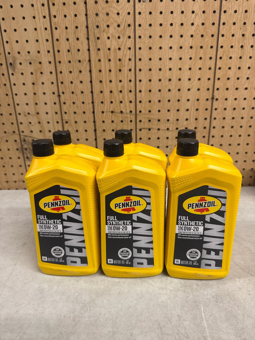 Pennzoil Platinum Full Synthetic 0W-20 Motor Oil, 5 Quart-Pack of 6 - open_box