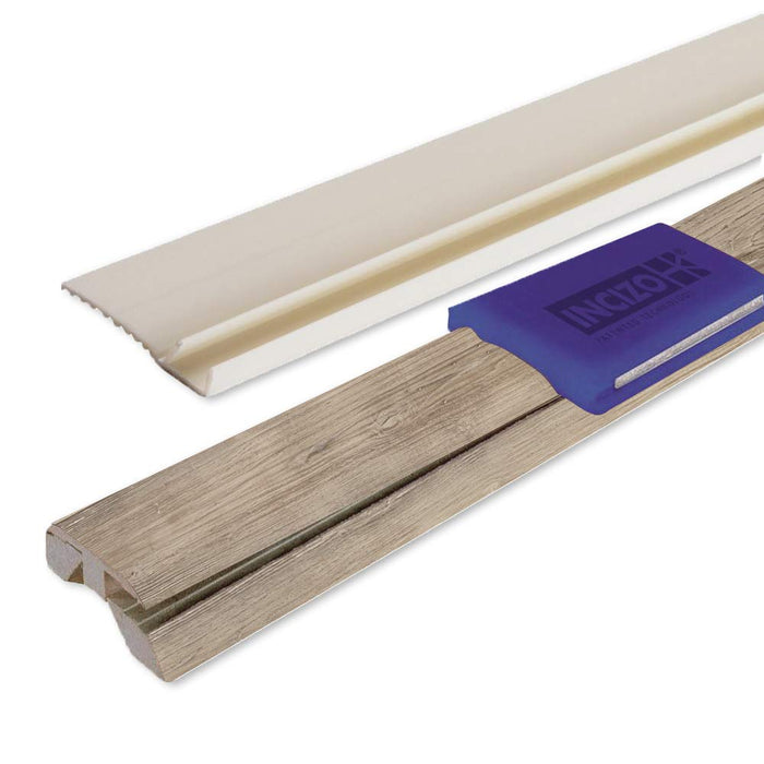 Quick-Step Performance Accessories 84.2" (2.15m) Multifunctional Molding in Color Silver Sands Chestnut US3531 Elevae, Includes Track and Incizo Tool - new