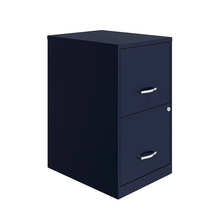 18in. 2 Drawer Metal File Cabinet - Key is Missing - new
