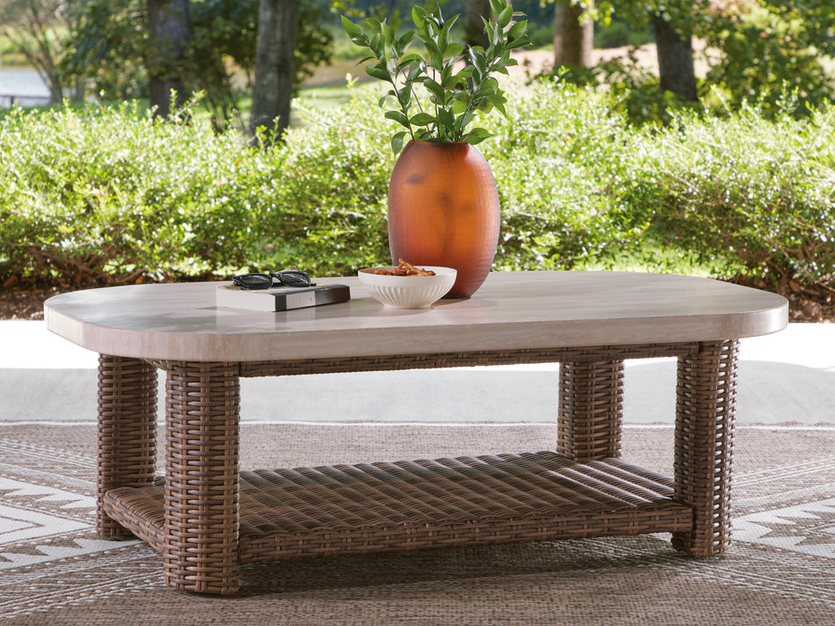Angel Island Beige/Brown Rectangular Cocktail Table