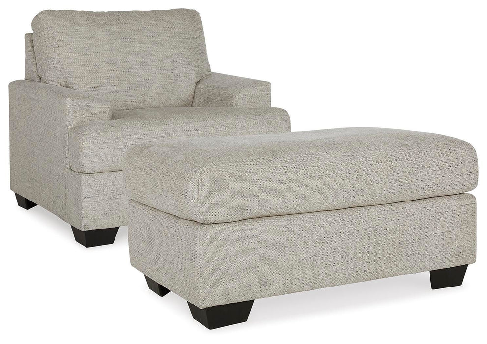 Vayda Pebble Vayda Chair and Ottoman
