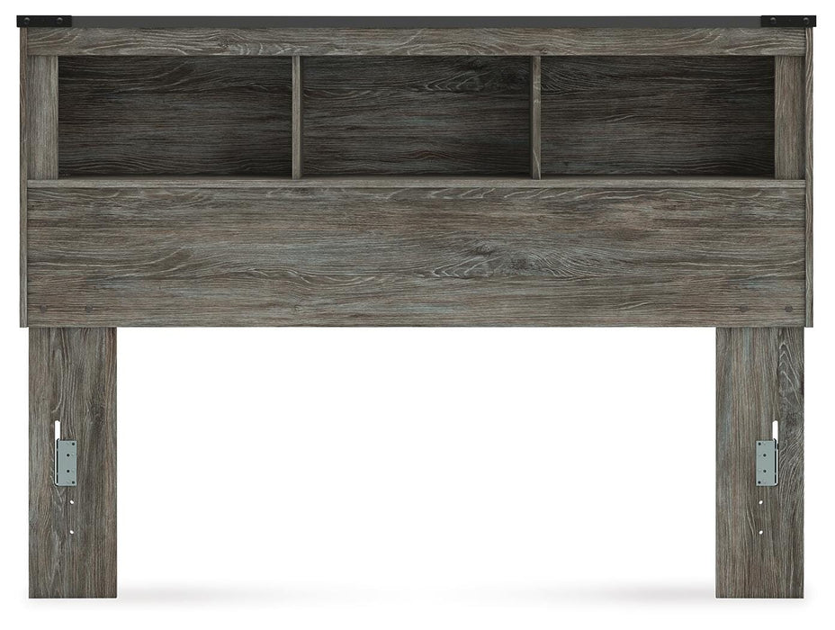 Frandern Gray Queen Bookcase Headboard
