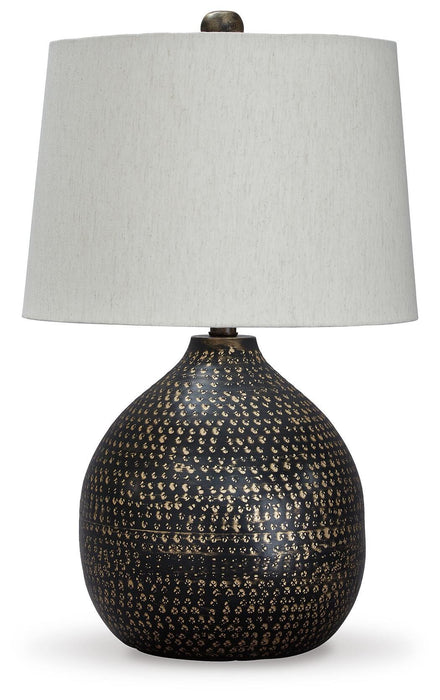 Maire Black/Gold Finish Metal Table Lamp (1/CN)