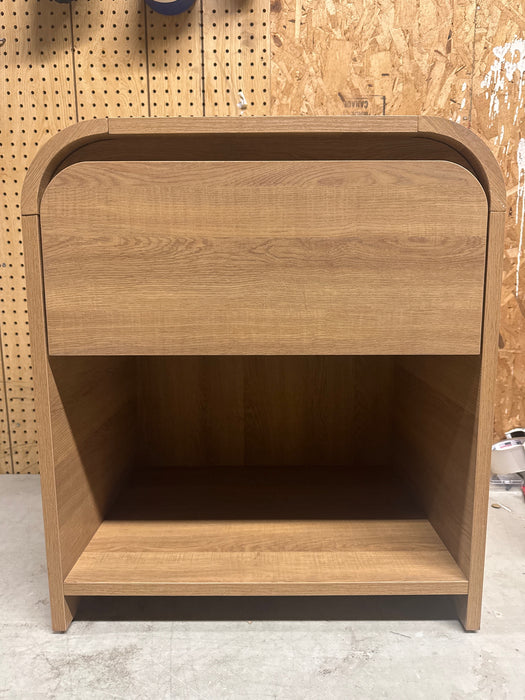 Better Homes & Gardens Juliet Nightstand with USB, Light Honey Finish - new