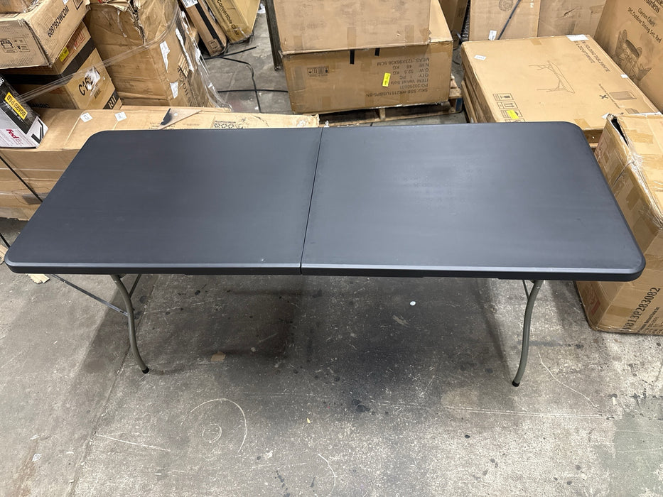 Best Choice Products 6ft Plastic Folding Table, Indoor Outdoor Heavy Duty Portable w/Handle, Lock for Picnic, Party, Camping - Black - new