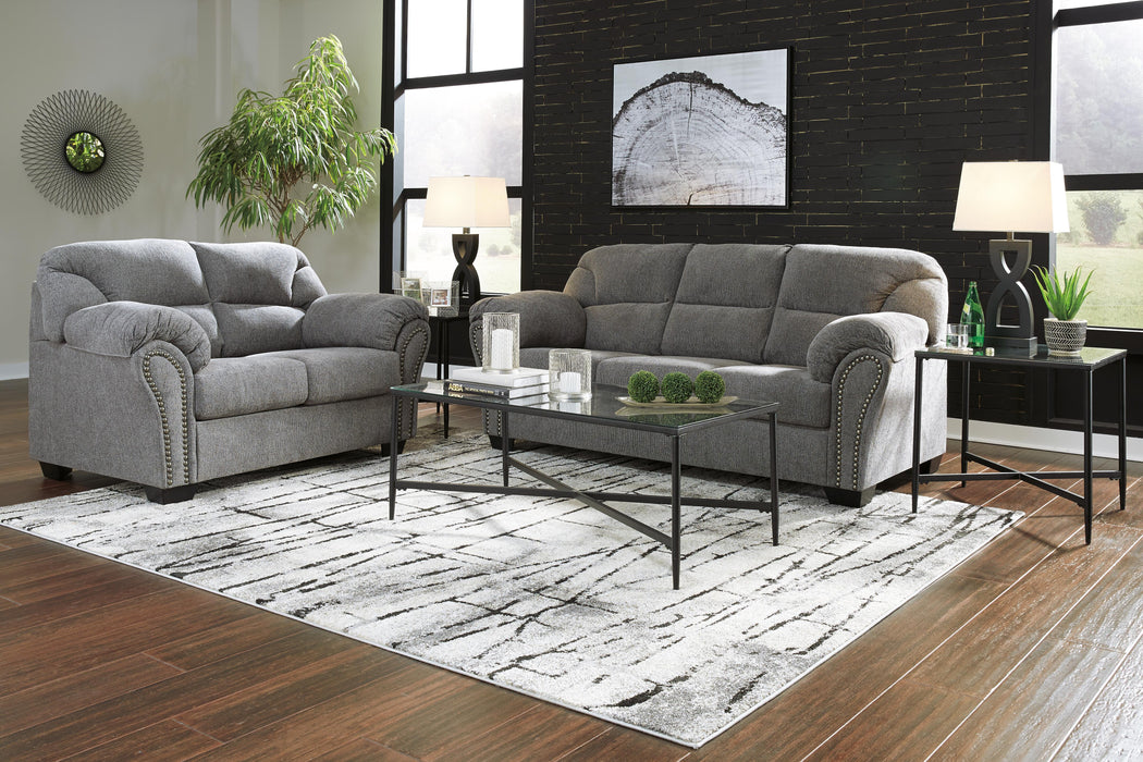 Allmaxx Pewter Allmaxx Sofa and Loveseat