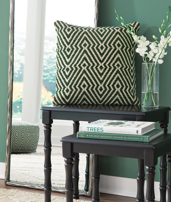 Digover Green/Ivory Pillow (4/CS)