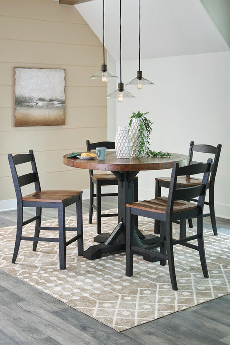 Valebeck Multi Valebeck Counter Height Dining Table and 4 Barstools