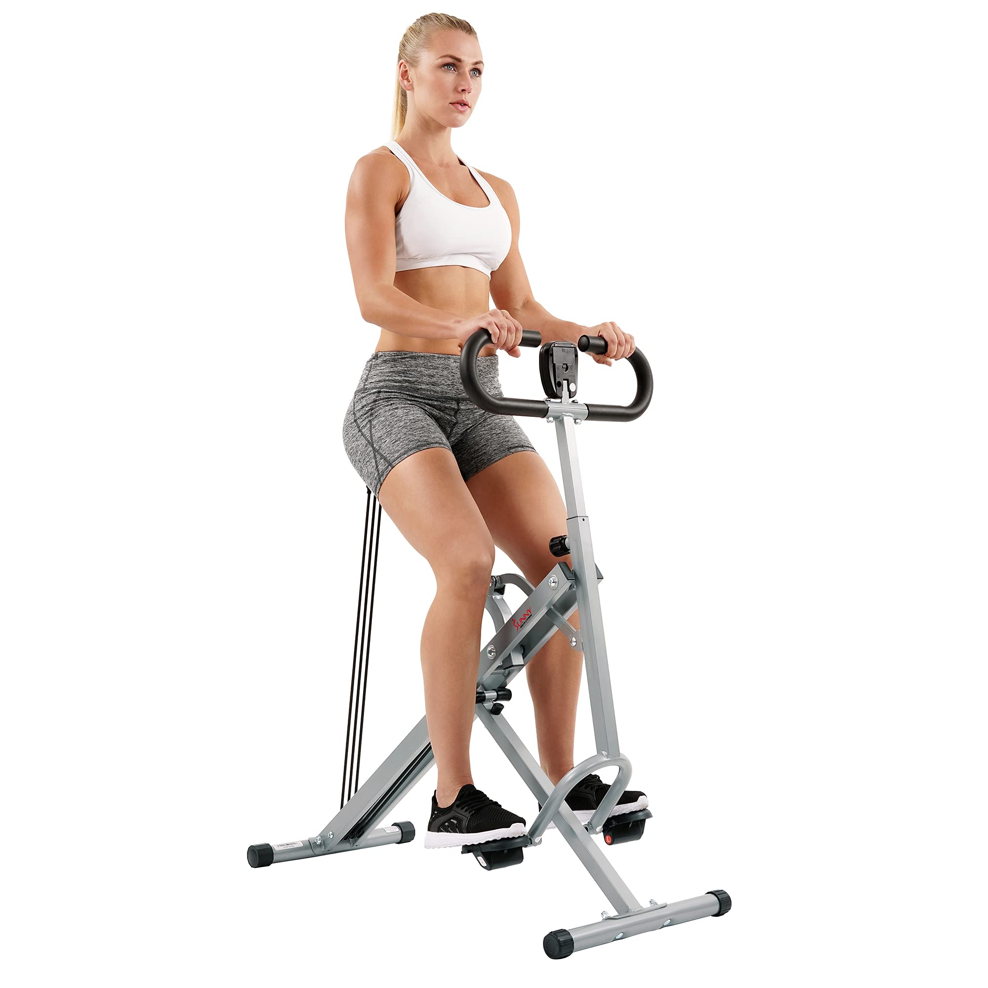 Sunny Health & Fitness Squat Assist Row-N-Ride™ Trainer for Glutes Workout with Online Training Video - new