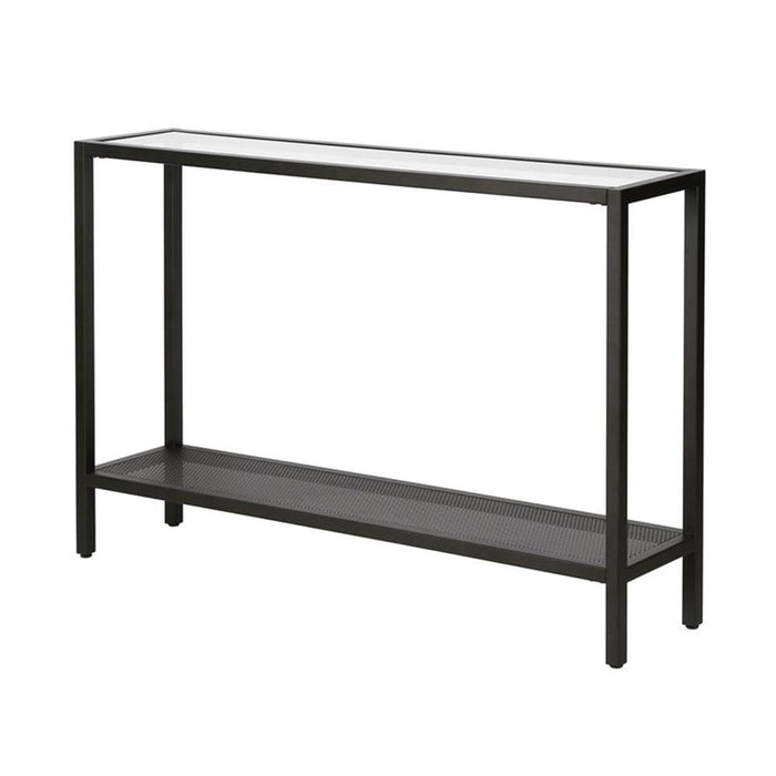 Henn&Hart 46" Wide Rectangular Console Table in Blackened Bronze, Entryway Table, Accent Table for Living Room, Hallway - new