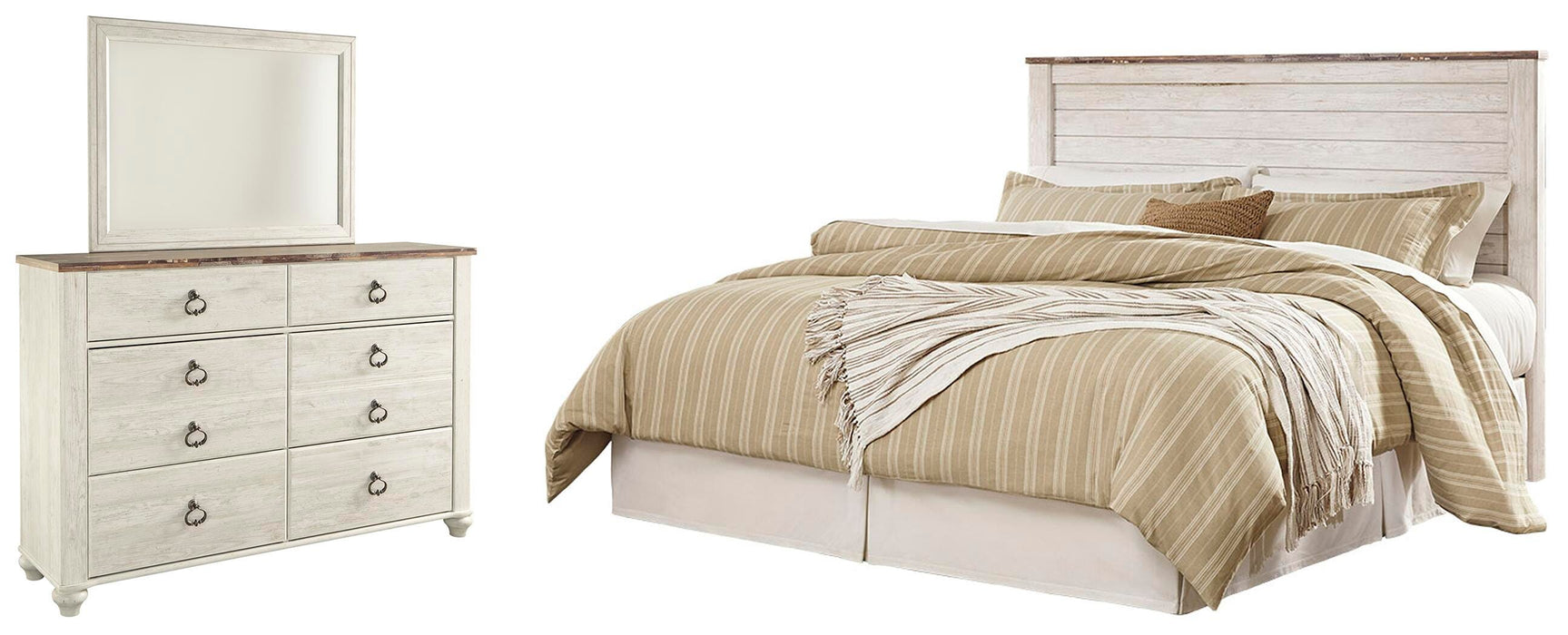 Willowton Whitewash Panel Bedroom Collection
