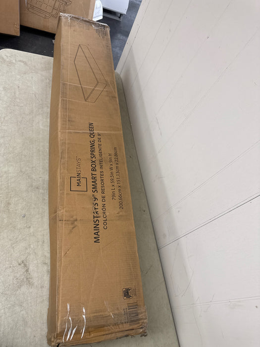 Mainstays 9" Queen High Profile Easy Assembly Smart Metal Box Spring - new