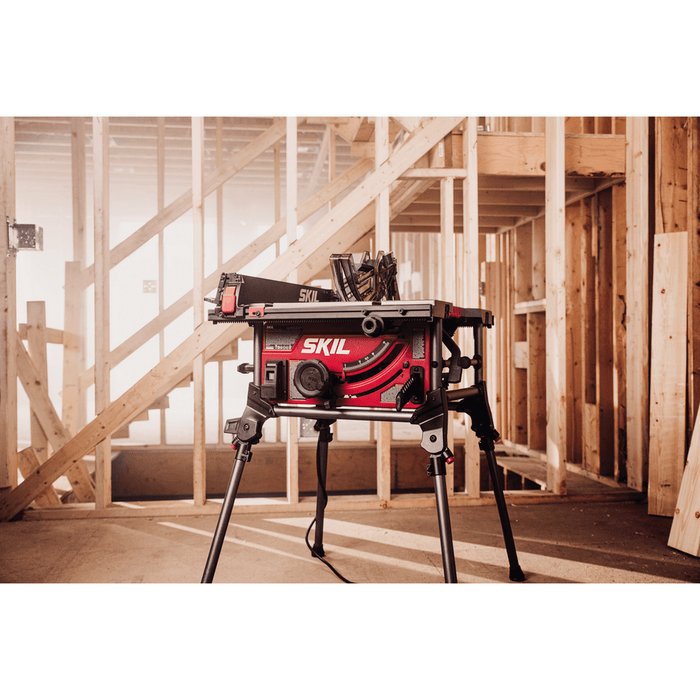 SKIL 15 Amp 10 inch Portable Jobsite Table Saw with Folding Stand, 24 Tooth Blade, Model TS6307-00 - open_box