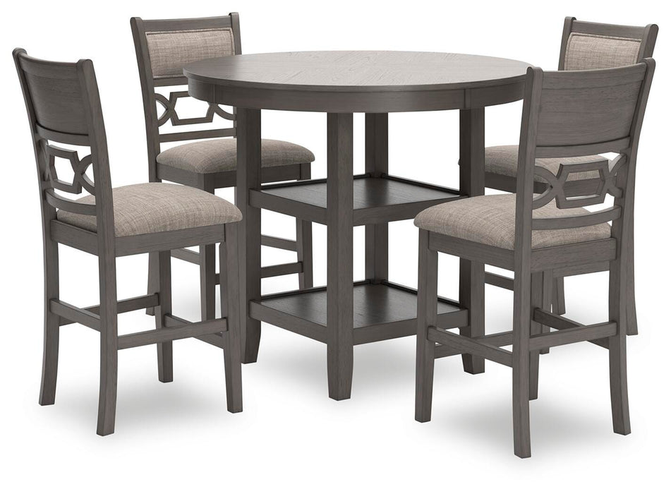 Wrenning Gray DRM Counter Table Set (5/CN)