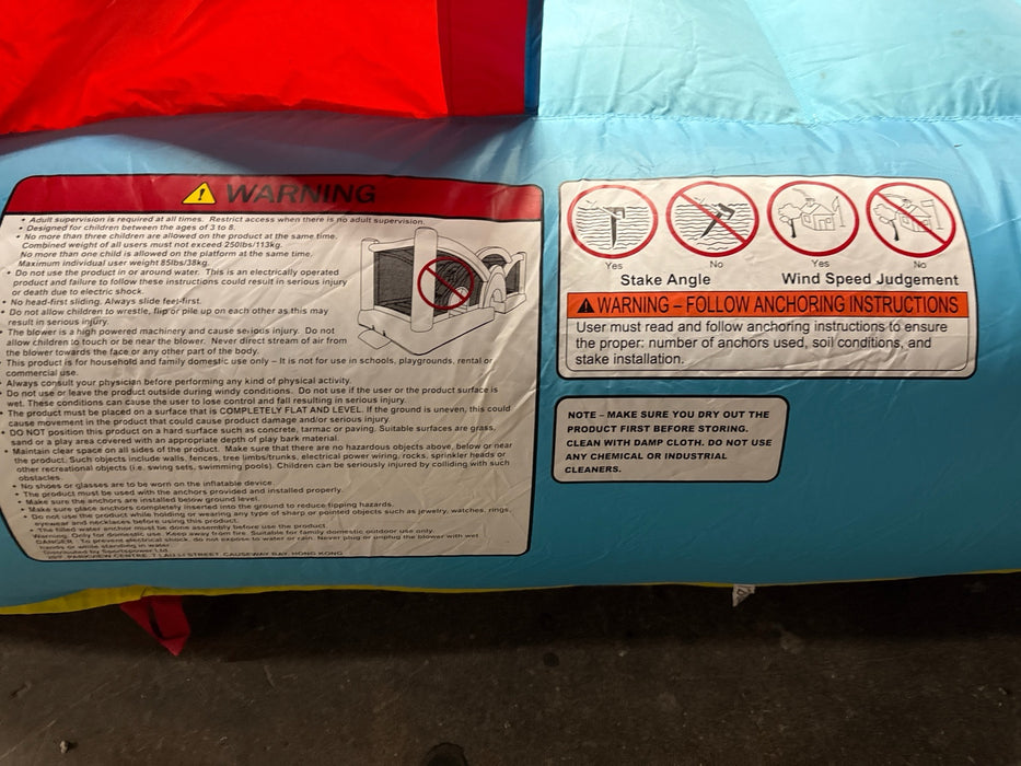 My 1st Jump N Play Rainbow Bounce House - use_like_new