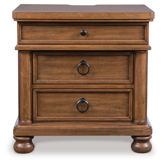 Chadworth Brown Three Drawer Night Stand