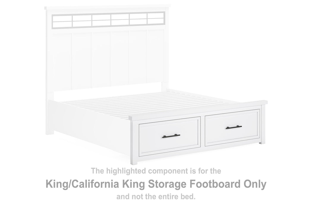 Ashbryn White/Natural King/Cal King Storage FTBD