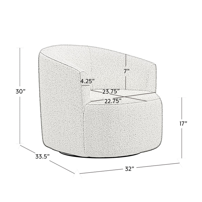 Mainstays Boucle Swivel Accent Chair, Taupe - new