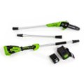 Greenworks - 24-Volt 8-Inch Cordless Pole Saw (1 x 2.0Ah Battery and 1 x Charger) - Black/Green - open_box