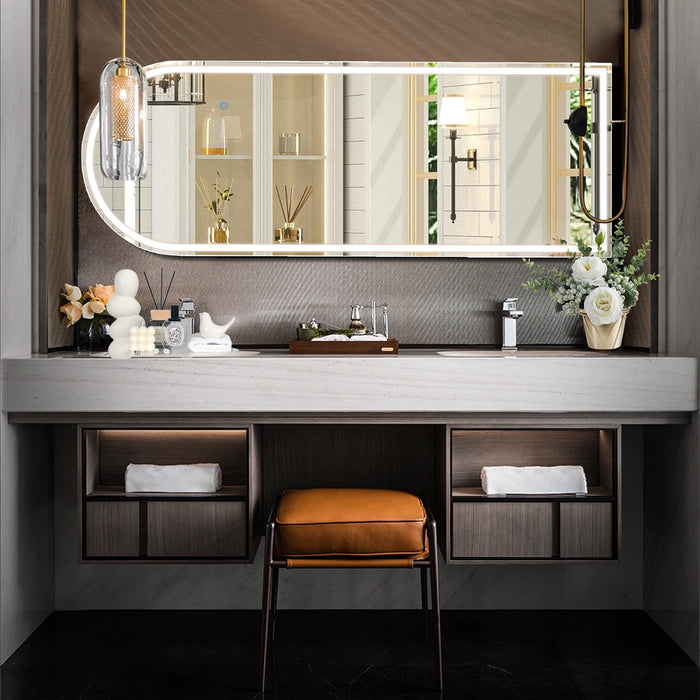 CONCETTA 71"x 26" Arched Full Length LED Floor Mirror , 3 Light Modes for Bedroom and Cloakroom - new