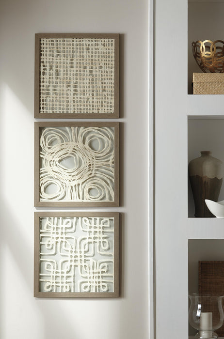 Odella Cream/Taupe Wall Decor Set (3/CN)