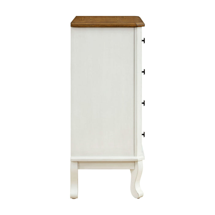 The Pioneer Woman 4-Drawer Dresser Made With Solid Wood Frame, White - display_model