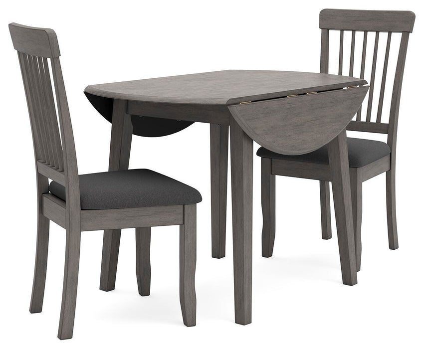 Shullden Gray Shullden Dining Table and 2 Chairs