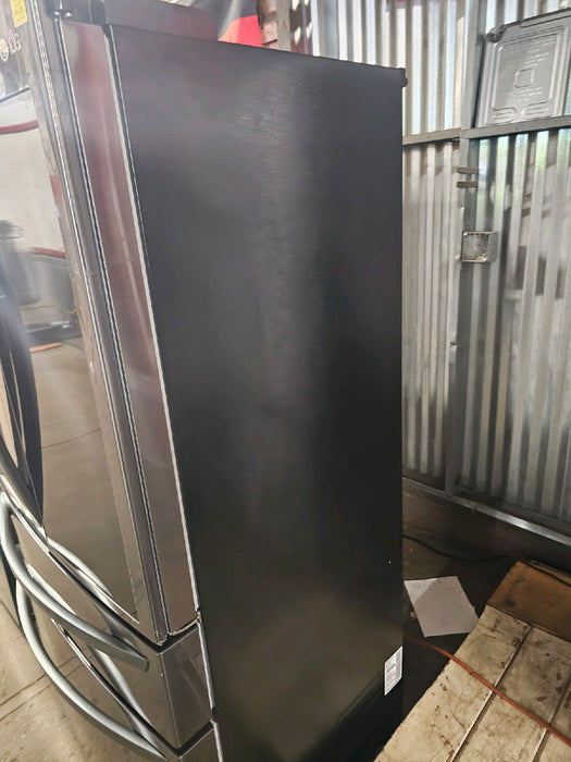 LG - 22.5 Cu. Ft. 4-Door French Door-in-Door Counter-Depth Smart Refrigerator with Craft Ice - PrintProof Black Stainless Steel - open_box