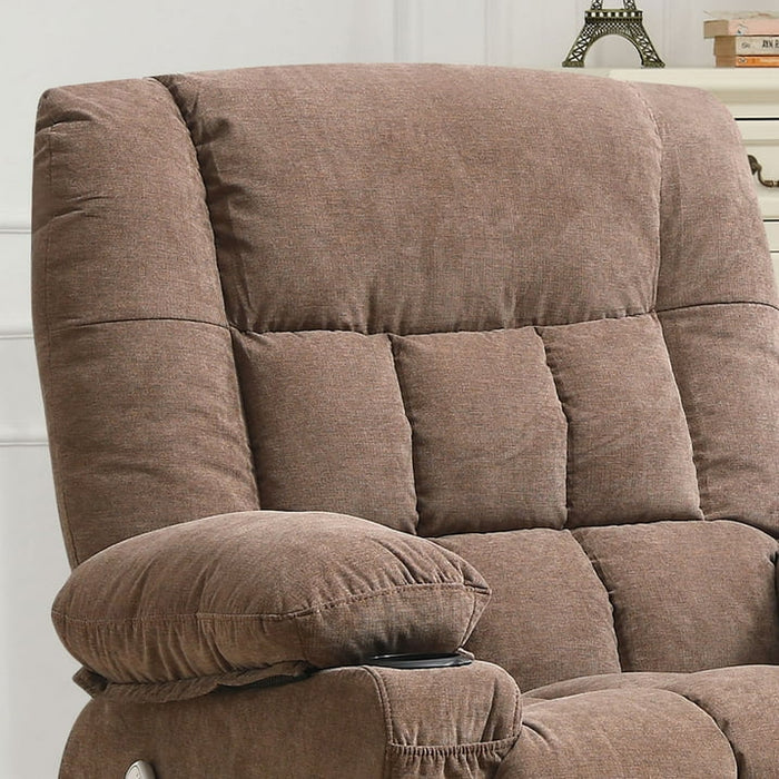 JONPONY Massage Swivel Rocker Recliner Chair with Vibration Massage and Heat Ergonomic Lounge Chair for Living Room with Rocking Function and Side Pocket, 2 Cup Holders, USB Charge Port,Brown - new