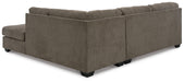 Signature Design Chocolate 2-Piece Sleeper Sectional with Chaise