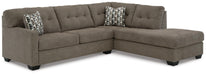 Signature Design Chocolate 2-Piece Sectional with Chaise