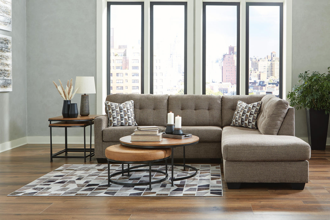 Signature Design Chocolate 2-Piece Sectional with Chaise