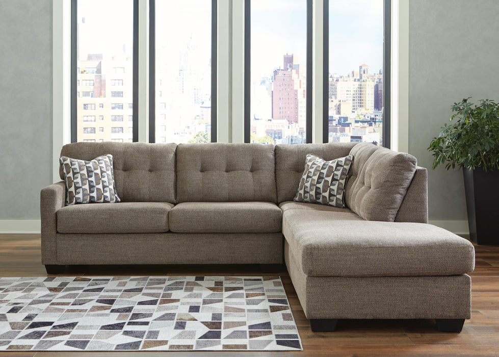 Signature Design Chocolate 2-Piece Sectional with Chaise