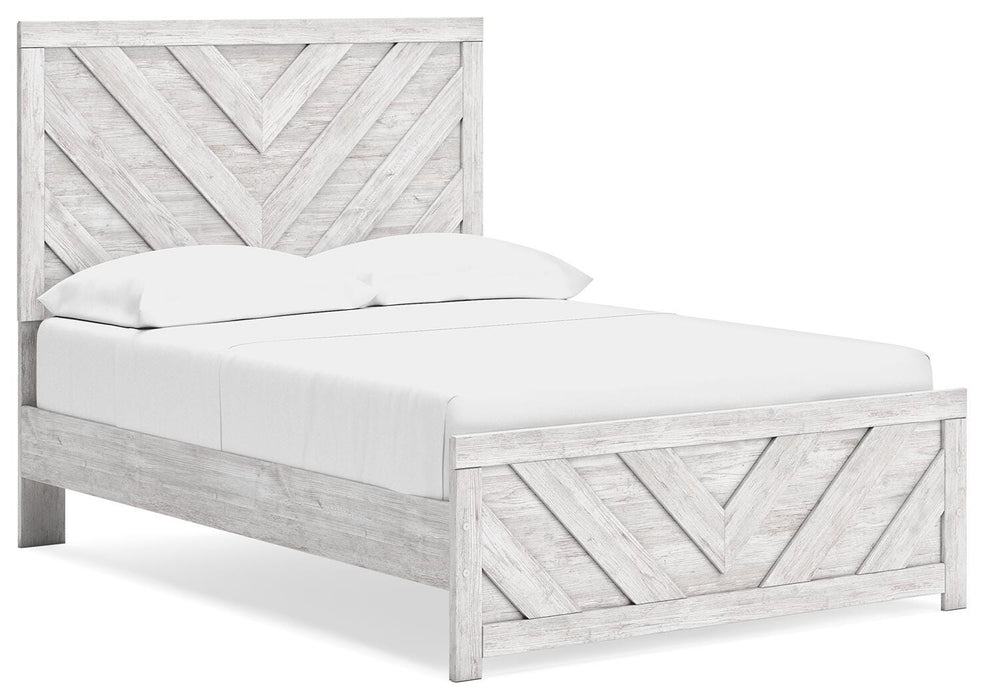 Cayboni Whitewash Cayboni Full Panel Bed