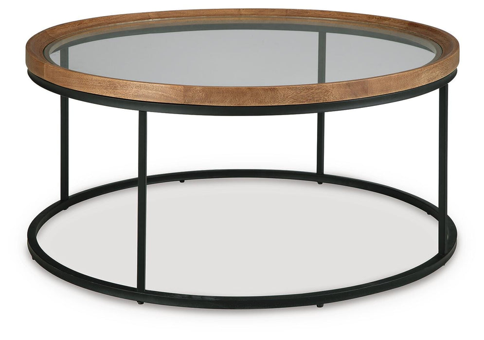 Noraluna Medium Brown Round Cocktail Table