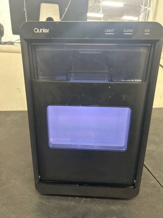 Qunler Nugget Ice Maker Countertop, 44lbs per Day Chewable Pebble Nugget Ice Machine with Touch Screen for Home, Kitchen, Office, Stainless Steel, Black - new