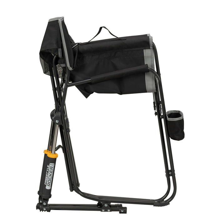 GCI Outdoor Freestyle Rocker Foldable Rocking Camp Chair, Black - new
