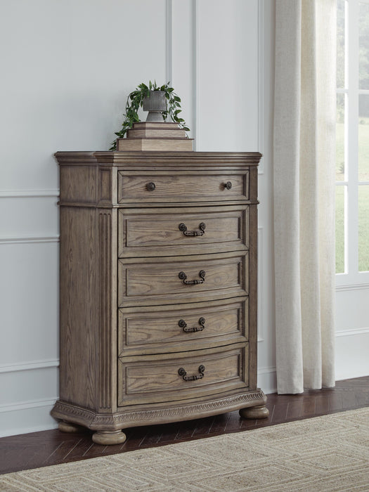 Ardenfield Light Brown Five Drawer Chest