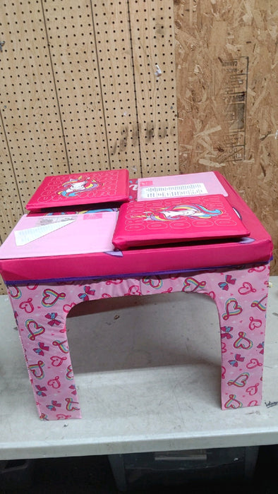 Nickelodeon JOJO Siwa Collapsible Storage Ottoman Table and Chair Play Set - open_box