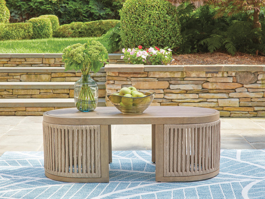 Vision Lane Beige Rectangular Cocktail Table