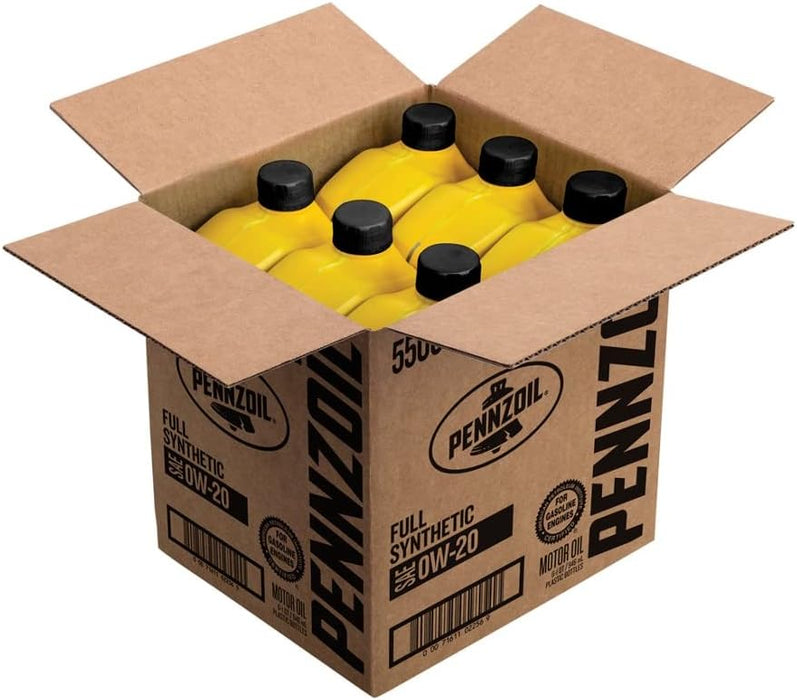 Pennzoil Platinum Full Synthetic 0W-20 Motor Oil, 5 Quart-Pack of 6 - open_box