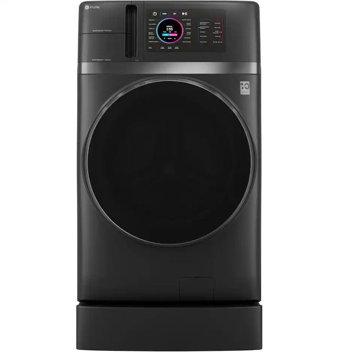 GE Profile - UltraFast 4.8 Cu. Ft. High-Efficiency Smart Front Load Washer and Electric Dryer Combo with Ventless Heat Pump - Carbon Graphite - new