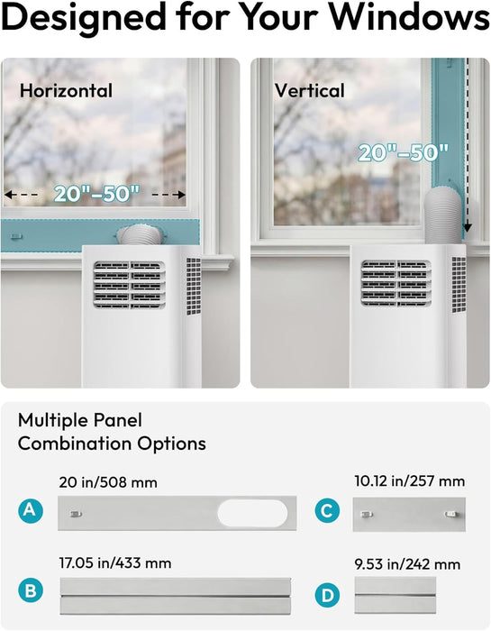 EUHOMY 8000 Btu Portable Air Conditioners, 3 in 1 Portable AC with Cool, Dry, Fan Modes, Quiet Air Conditioners with 24H Timer & Sleep Modes, with Remote, for Bedroom, Apartments up to 350 Sq.Ft - new