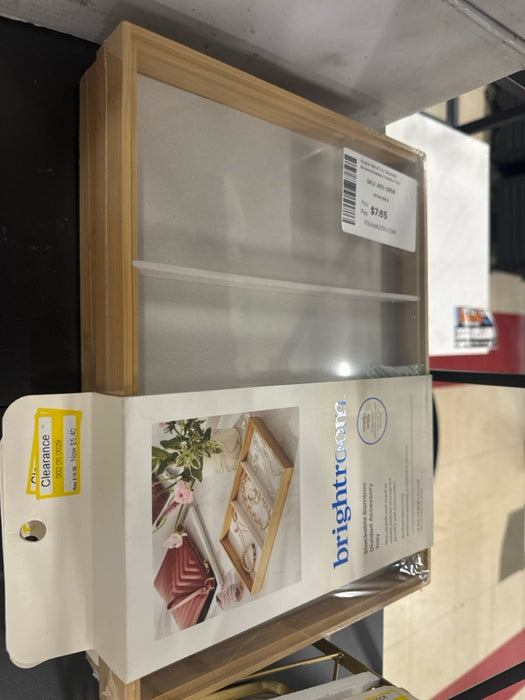 9" x 12" Stackable Bamboo Accessory 3 Section Tray - Brightroom - new