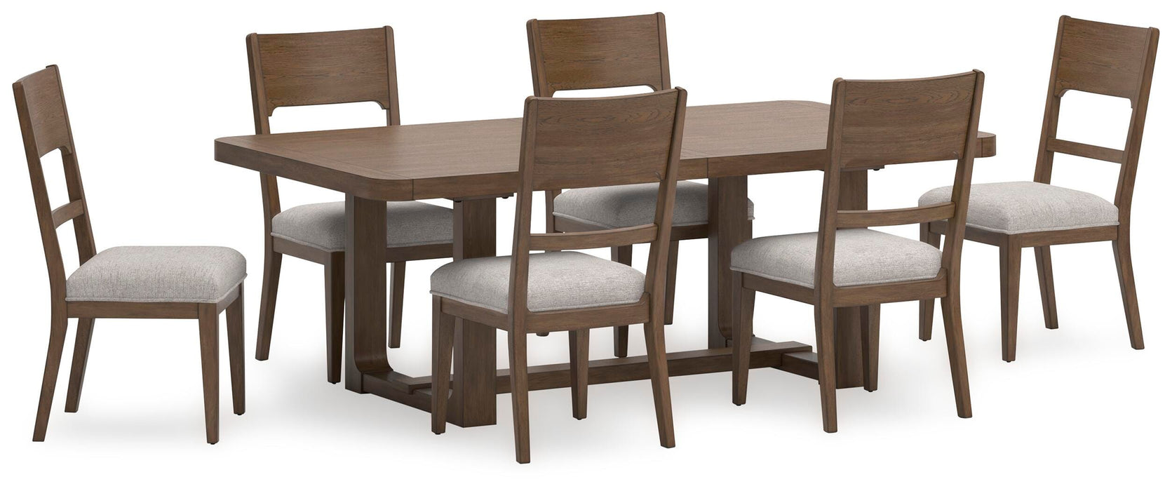Cabalynn Light Brown Cabalynn Dining Table and 6 Chairs