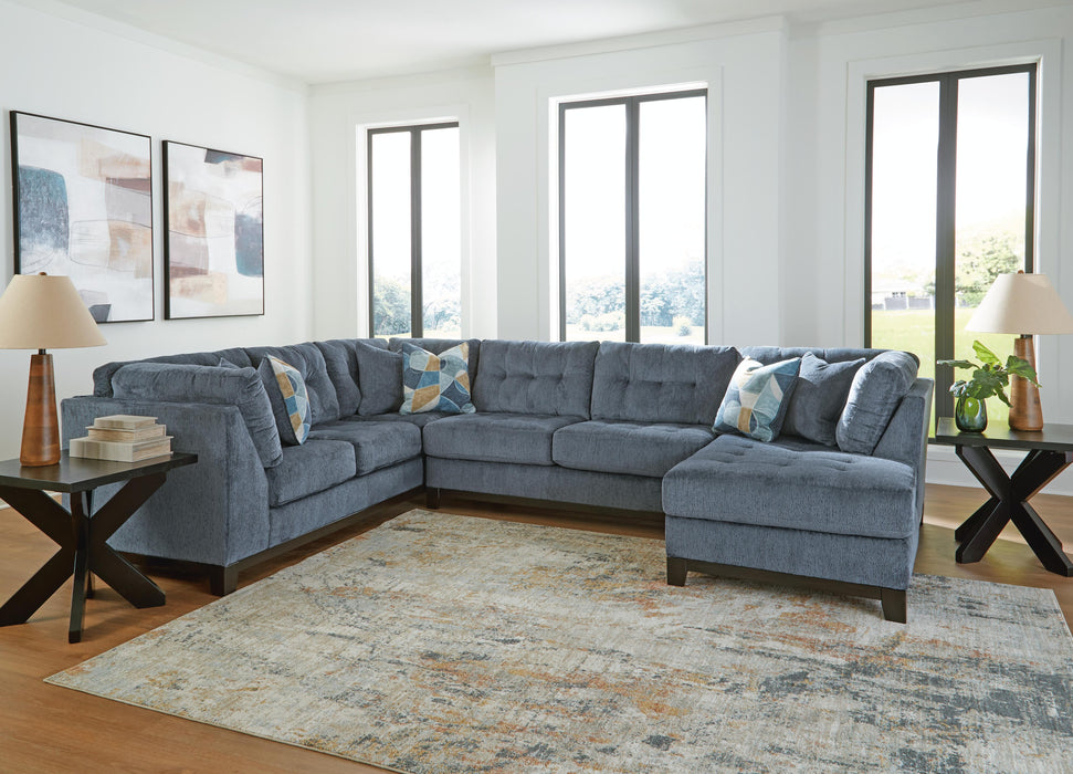 Maxon Place Navy Maxon Place 3-Piece Sectional with Chaise