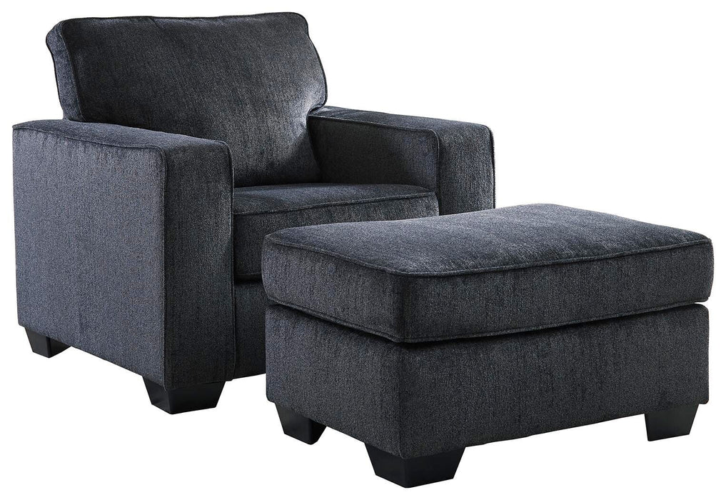 Altari Slate Altari Chair and Ottoman