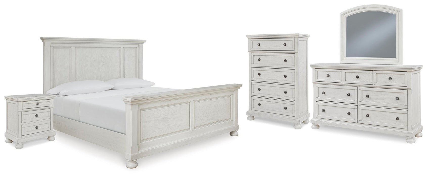 Robbinsdale Antique White Panel Bedroom Collection
