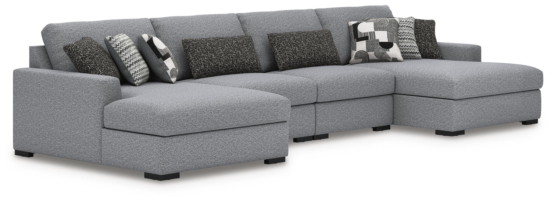Bealton Salt and Pepper Bealton 4-Piece Sectional with Double Chaise